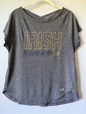 Under Armour Notre Dame HeatGear Women’s Top, Small, Keyhole Back Y2K Vintage